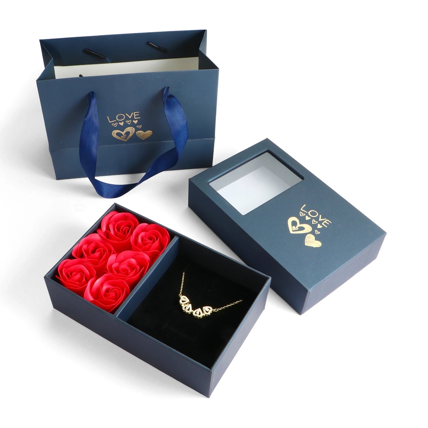 Luxury Four Leaf Clover Pendant Necklace with Gift Box - Sterling Silver S925